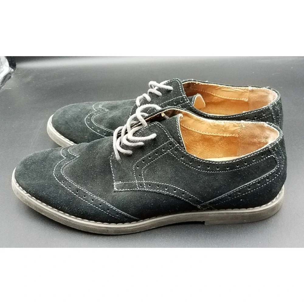Marc Anthony Wing Tip Oxford Casual Shoes Mens Size‎ 9 M Black Suede Lace Up
